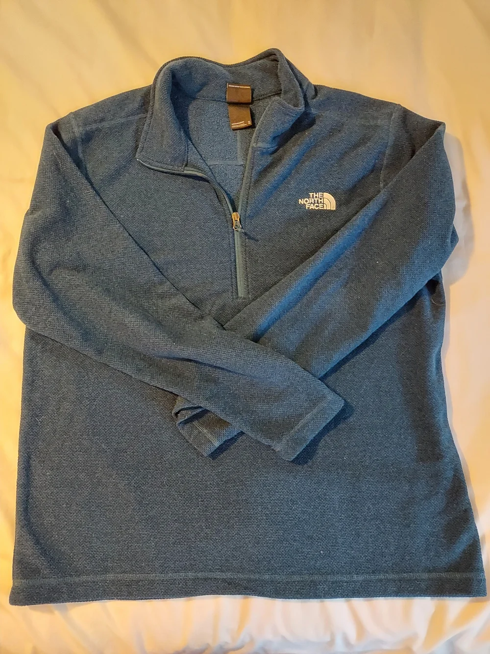 The North Face Men's Textured Cap Rock Quarter-Zip Fleece Pullover Blue XL